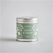 Lemon &amp; Thyme Scented Tin Candle