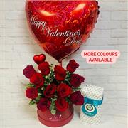 Hearts Hat Box &amp; Balloon &amp; Chocolates