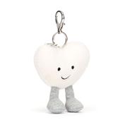 Amuseable Cream Heart Bag Charm 