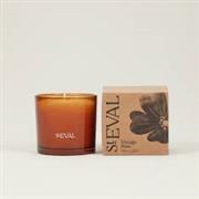 Vintage Rose Amber Glass Candle 
